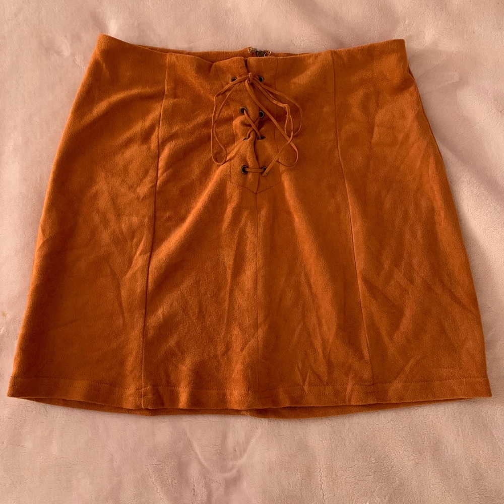 Suede skirt